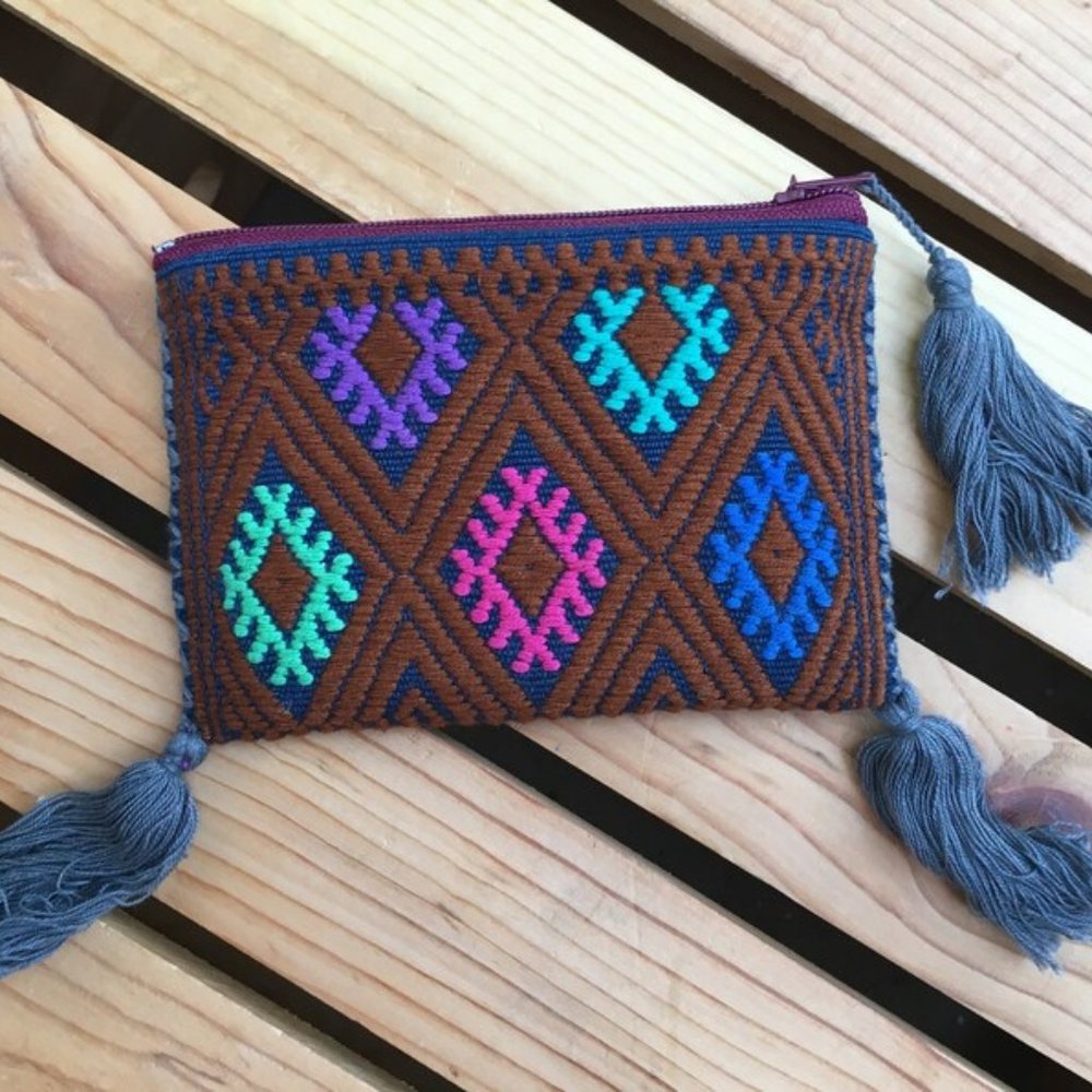 Handmade Embroidered Mexican Coin Purse